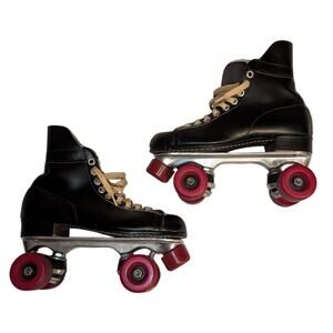 Vintage Roller Derby Quad Roller Skates Size 8 Mens Black